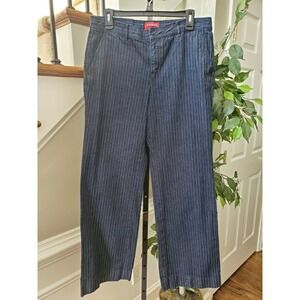 Chaps Women's Blue Lined Denim Cotton Mid Rise Straight Leg Casual Jeans Pant 10